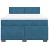 vidaXL Κρεβάτι Boxspring με Στρώμα Μπλε 140x190 εκ. Βελούδινο