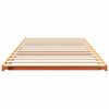 vidaXL Κρεβάτι δαπέδου Καφέ κεριού 80 x 220 cm Μασίφ ξύλο πεύκου