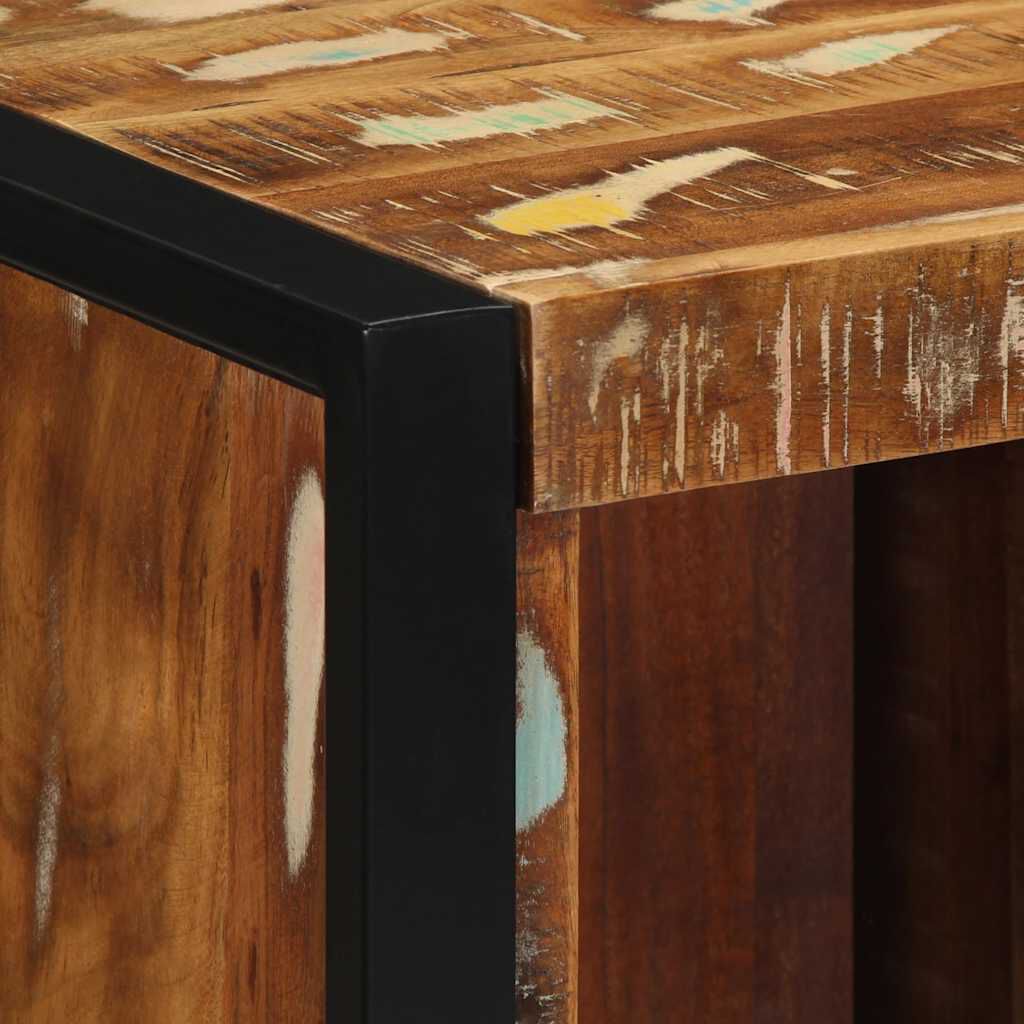 vidaXL Κομοδίνα 2 τεμάχια Πολύχρωμο 40x35x40cm Ξύλο μασίφ αναγεννημένο