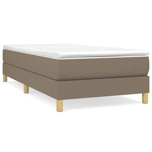 vidaXL &Sigma;&kappa;&epsilon;&lambda;&epsilon;&tau;ό&sigmaf; &Kappa;&rho;&epsilon;&beta;&alpha;&tau;&iota;&omicron;ύ &mu;&epsilon; &Epsilon;&lambda;&alpha;&tau;ή&rho;&iota;&alpha; Taupe 90x190 &epsilon;&kappa;. &Upsilon;&phi;&alpha;&sigma;&mu;ά&tau;&iota;&nu;&omicron;