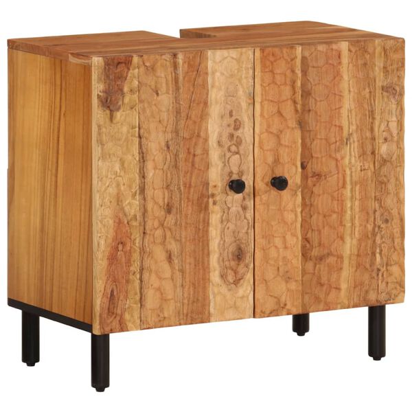 vidaXL Ντουλάπι Μπάνιου 62 x 33 x 58 εκ. από Μασίφ Ξύλο Ακακίας