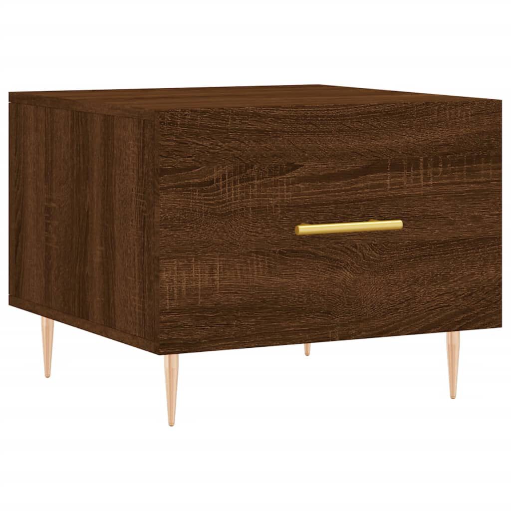 vidaXL Τραπεζάκια Σαλονιού 2 τεμ Brown Oak 50x50x40 εκ Επεξ. Ξύλο