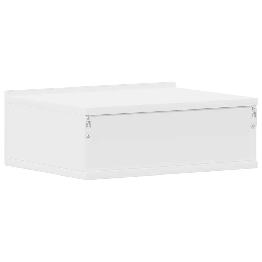 vidaXL Κομοδίνο Κρεμαστό Λευκό 40 x 30 x 15 εκ. από Επεξεργασμένο Ξύλο