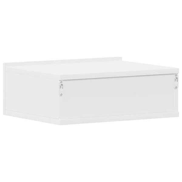 vidaXL Κομοδίνο Κρεμαστό Λευκό 40 x 30 x 15 εκ. από Επεξεργασμένο Ξύλο