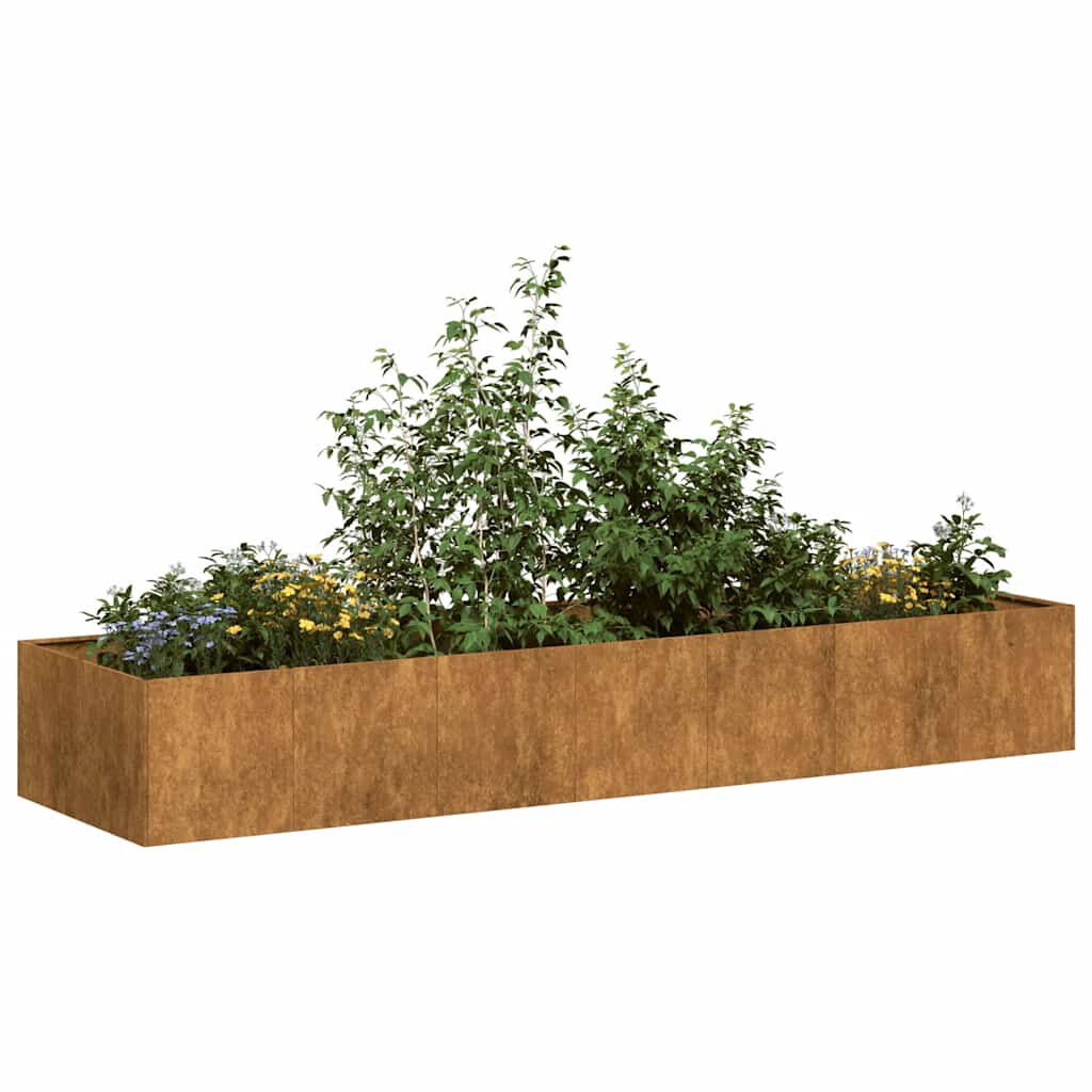vidaXL Ζαρντινιέρα 280x80x40 εκ. Ατσάλι Σκληρυθέν στον Αέρα