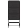 vidaXL Κομοδίνο Μαύρο 36x39x78 εκ. από Χάλυβα