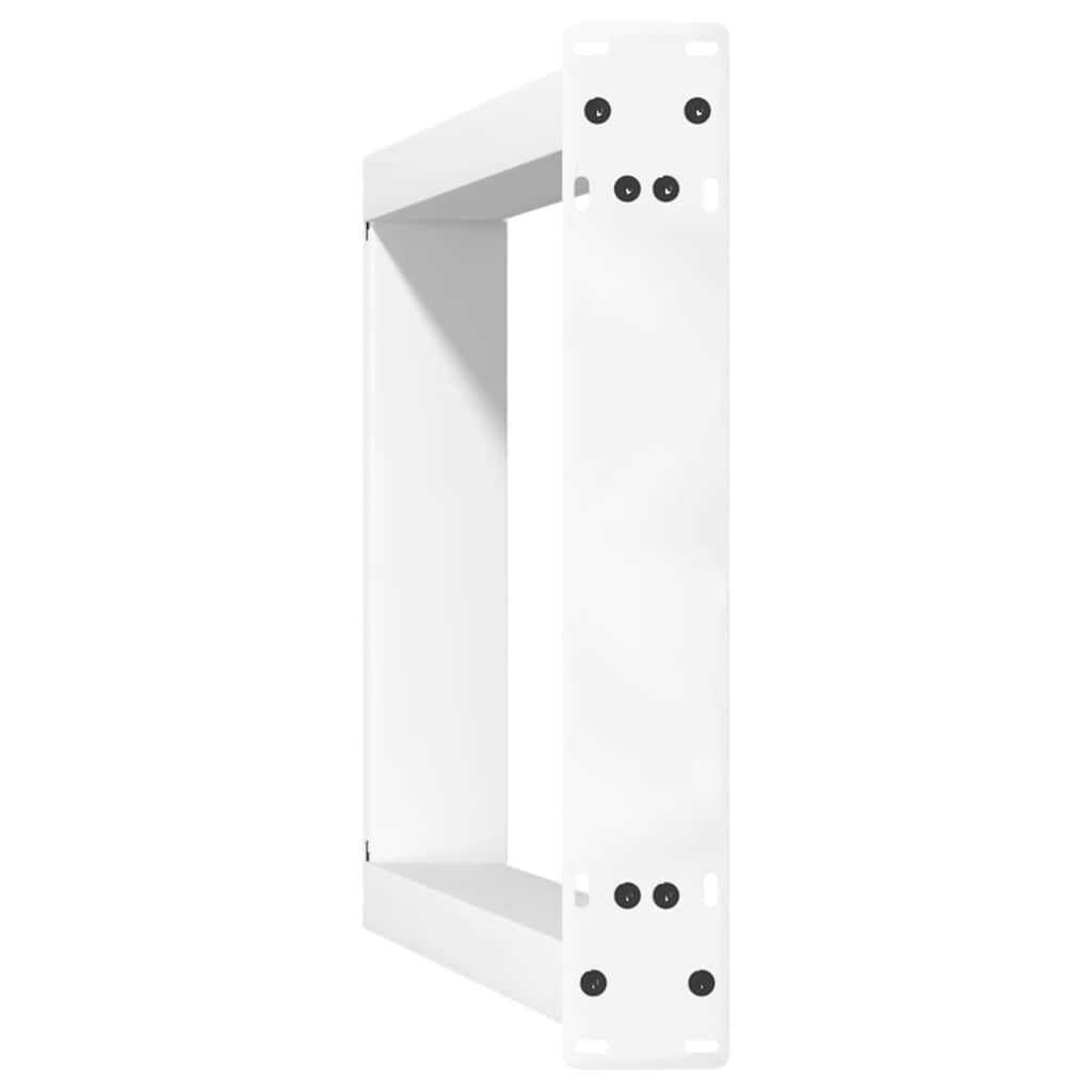 vidaXL Πόδια Κονσόλας σε Σχήμα U 2 τεμ. Λευκά 28x(72-73) εκ. Ατσάλι