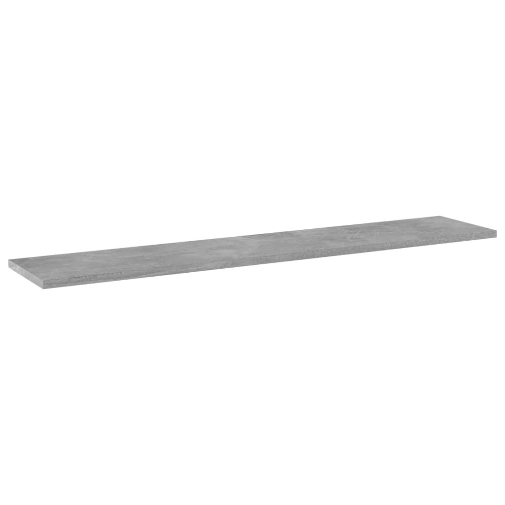 vidaXL Ράφια Βιβλιοθήκης 8 τεμ Γκρι Σκυροδ. 100x20x1,5 εκ. Μοριοσανίδα