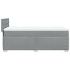 vidaXL Κρεβάτι Boxspring με Στρώμα Ανοιχτό Γκρι 80x200 εκ. Υφασμάτινο