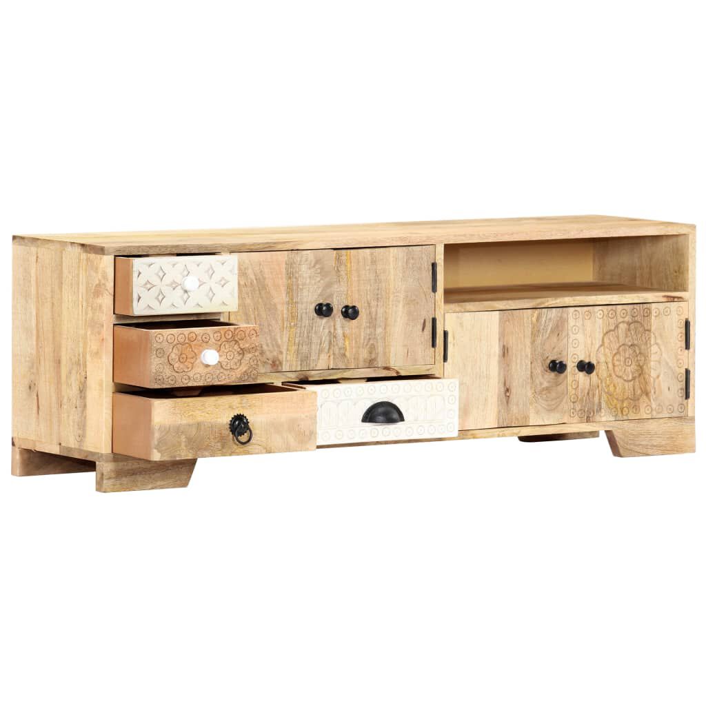 vidaXL Έπιπλο Τηλεόρασης 120 x 30 x 40 εκ. από Μασίφ Ξύλο Μάνγκο