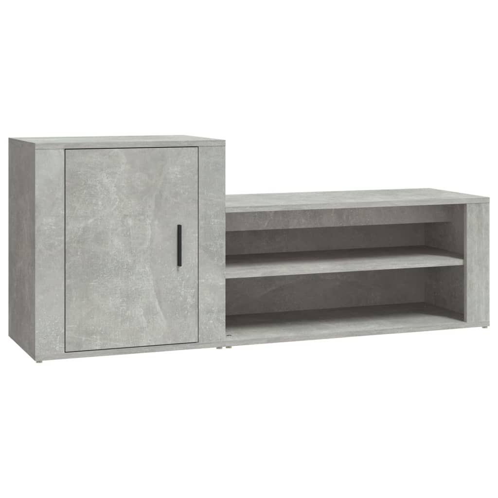vidaXL Παπουτσοθήκη Γκρι Σκυροδέματος 130x35x54 εκ. Επεξεργασμένο Ξύλο