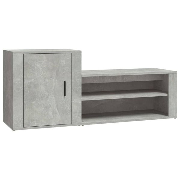 vidaXL Παπουτσοθήκη Γκρι Σκυροδέματος 130x35x54 εκ. Επεξεργασμένο Ξύλο