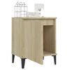 vidaXL Κομοδίνο Sonoma Δρυς 40 x 30 x 50 εκ. με Μεταλλικά Πόδια