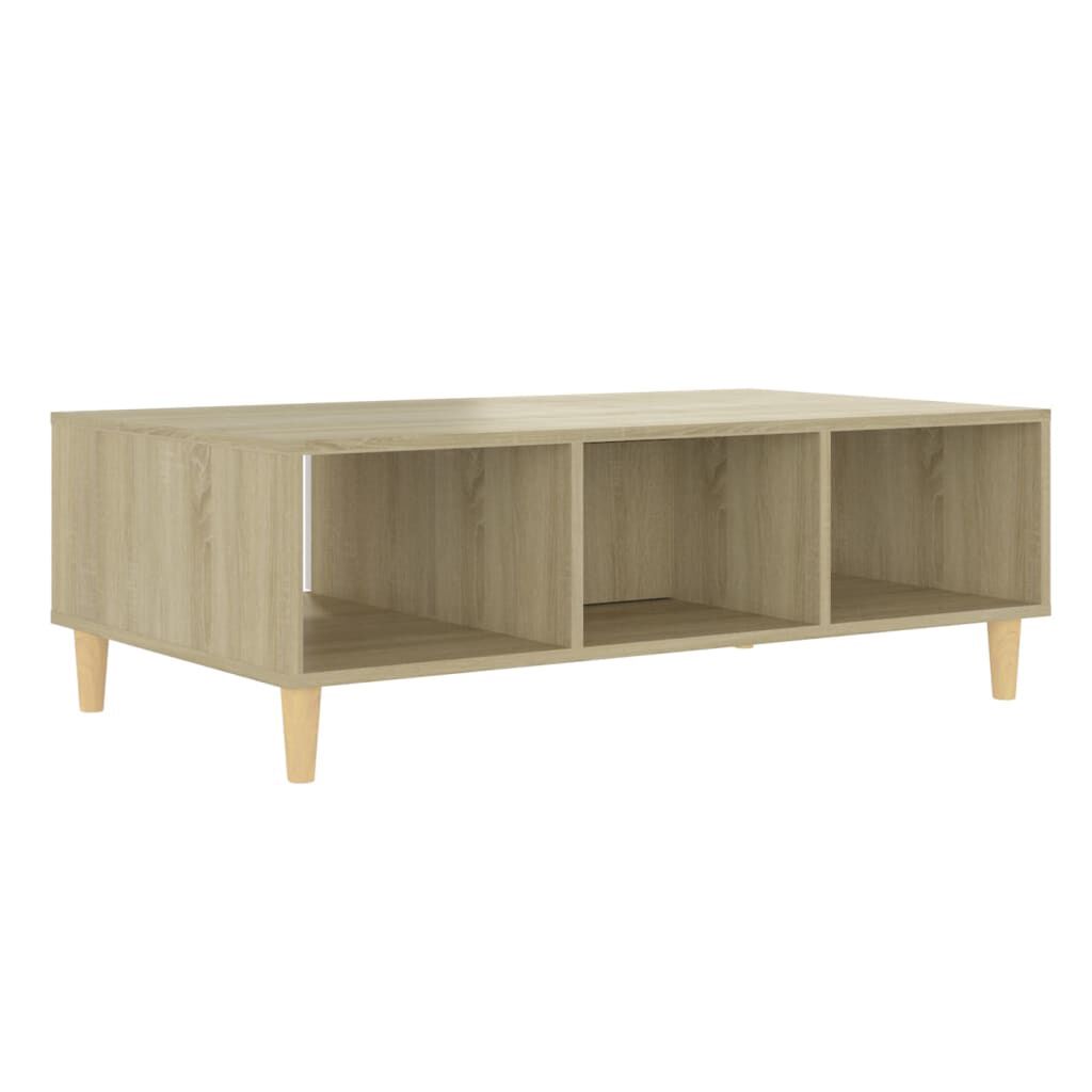 vidaXL Τραπεζάκι Σαλονιού Λευκό/Sonoma Δρυς 103,5x60x35εκ. Μοριοσανίδα