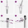 vidaXL Στύλος Περιφράξεων 26 pcs Ασημί 3.2 x 3.2 x 100 εκ Ατσάλι