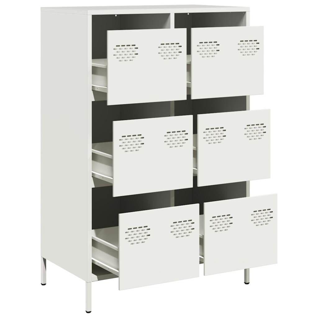 vidaXL Ντουλάπι Λευκό 68x39x101,5 εκ. από Χάλυβα