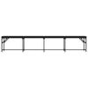 vidaXL Πάγκος Τραπεζαρίας Μαύρος 248x32x45 εκ. Ατσάλι/Συνθετικό Δέρμα