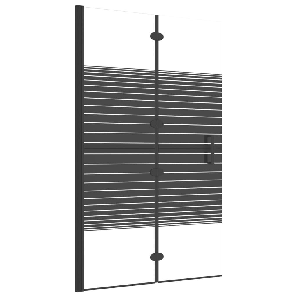 vidaXL Καμπίνα Μπανιέρας Πτυσσόμενη Μαύρη 80 x 140 εκ. από ESG