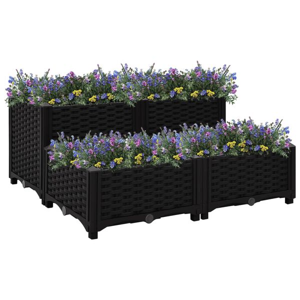 vidaXL Ζαρντινιέρα 80 x 80 x 38 εκ. από Πολυπροπυλένιο