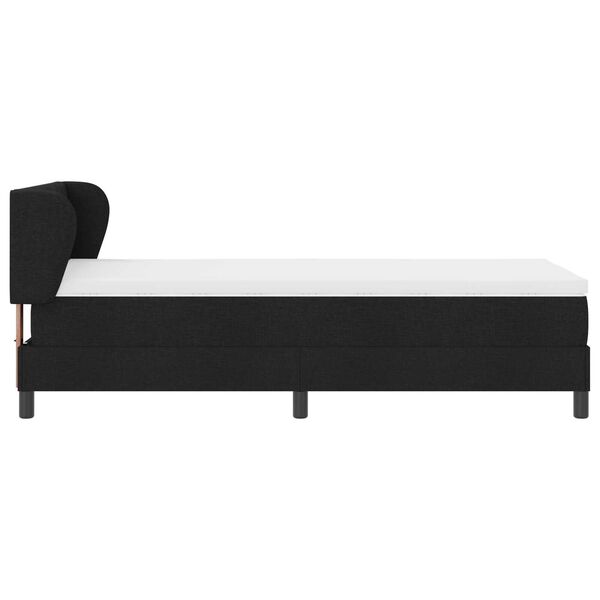 vidaXL Κρεβάτι box spring με στρώμα Μαύρο 100 x 200 cm ύφασμα