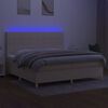 vidaXL &Kappa;&rho;&epsilon;&beta;ά&tau;&iota; Boxspring &mu;&epsilon; &Sigma;&tau;&rho;ώ&mu;&alpha; & LED &Kappa;&rho;&epsilon;&mu; 200x200 &epsilon;&kappa;. &Upsilon;&phi;&alpha;&sigma;&mu;ά&tau;&iota;&nu;&omicron;