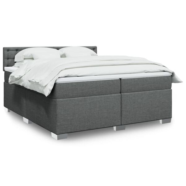 vidaXL &Kappa;&rho;&epsilon;&beta;ά&tau;&iota; Boxspring &mu;&epsilon; &Sigma;&tau;&rho;ώ&mu;&alpha; &Sigma;&kappa;&omicron;ύ&rho;&omicron; &Gamma;&kappa;&rho;&iota; 200x200 &epsilon;&kappa;. &Upsilon;&phi;&alpha;&sigma;&mu;ά&tau;&iota;&nu;&omicron;