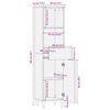 vidaXL Ντουλάπι Μπάνιου 38 x 33 x 160 εκ. από Μασίφ Ξύλο Μάνγκο