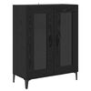 vidaXL Highboard &Mu;&alpha;ύ&rho;&eta; &Omicron;&xi;&upsilon;ά 69,5 x 34 x 180 &epsilon;&kappa;. &Epsilon;&pi;&epsilon;&xi;&epsilon;&rho;&gamma;&alpha;&sigma;&mu;έ&nu;&omicron; &xi;ύ&lambda;&omicron;