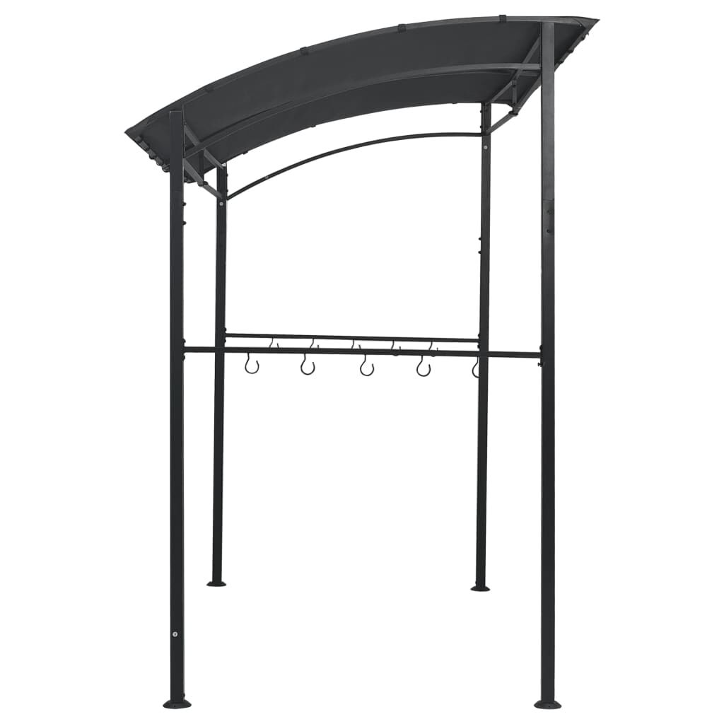 vidaXL Κιόσκι Ψησταριάς Ανθρακί 215 x 150 x 220 εκ. Ατσάλινο