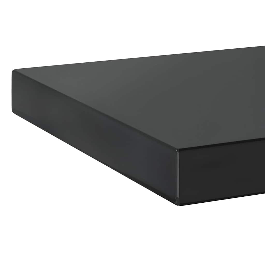 vidaXL Ράφια Τοίχου 2 τεμ. Μαύρο 50x23,5x3 εκ. Ανοξείδωτο Ατσάλι