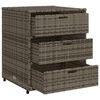 vidaXL Ντουλάπι Αποθήκευσης Κήπου Γκρι 55x59x69 εκ. Συνθετικό Ρατάν
