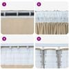 vidaXL Κουρτίνα με κουρτίνες 2 pcs Κρεμ 140 x 140 cm Βελούδο