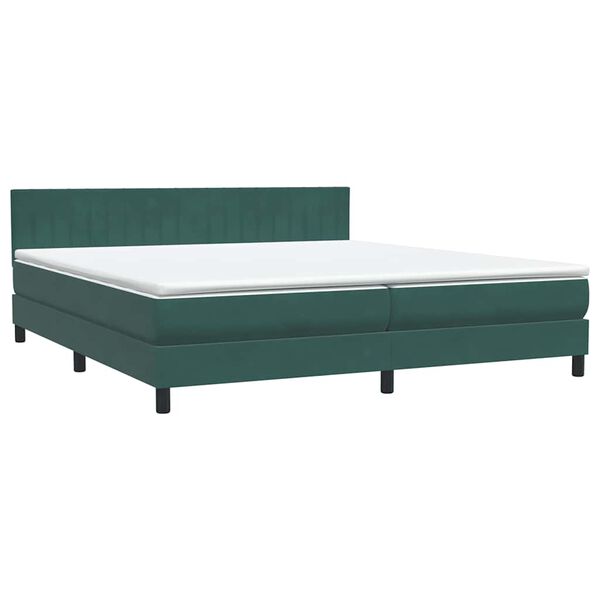 vidaXL Box Spring &kappa;&rho;&epsilon;&beta;ά&tau;&iota; &mu;&epsilon; &sigma;&tau;&rho;ώ&mu;&alpha; &sigma;&kappa;&omicron;ύ&rho;&omicron; &pi;&rho;ά&sigma;&iota;&nu;&omicron; 180x220cm &Beta;&epsilon;&lambda;&omicron;ύ&delta;&iota;&nu;&omicron;