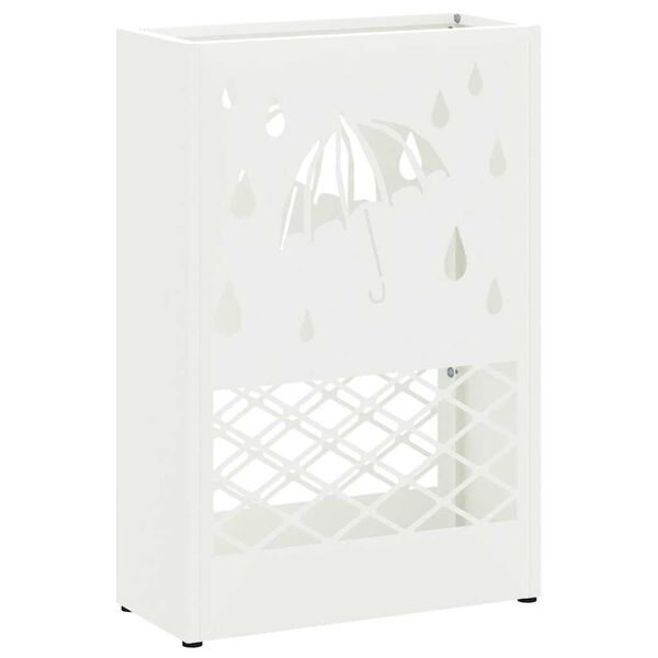 vidaXL Σχέδιο & βάση αποθήκευσης Λευκό 28 x 12 x 41 εκ Ατσάλι