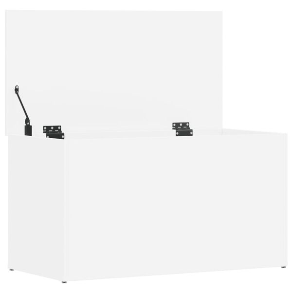 vidaXL Μπαούλο Αποθήκευσης Λευκό 84 x 42 x 46 εκ. Επεξεργασμένο Ξύλο