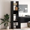 vidaXL Βιβλιοθήκη Μαύρη δρυς 40 x 35 x 180 εκ. Επεξεργασμένο ξύλο