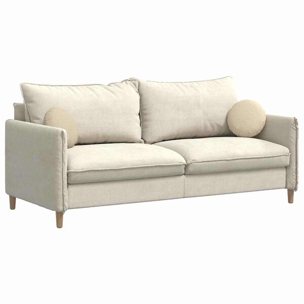 vidaXL Μαξιλάρια καθισμάτων 2 pcs Κρεμ Ø30 x 13 εκ ύφασμα