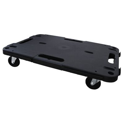 vidaXL Τρόλεϊ Μεταφοράς 5 Τεμ. Μαύρα 58 x 38 x 12 εκ. Πολυπροπυλένιο