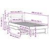 vidaXL Σκελετός Κρεβατιού Λευκό 100 x 200 cm Μασίφ ξύλο πεύκου