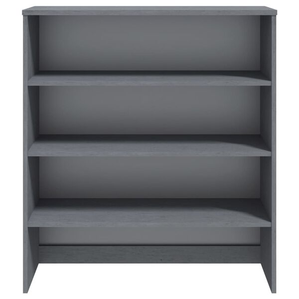 vidaXL Πάνω Μέρος Ντουλαπιού HAMAR Γκρι 90x30x100 εκ. Μασίφ Πεύκο