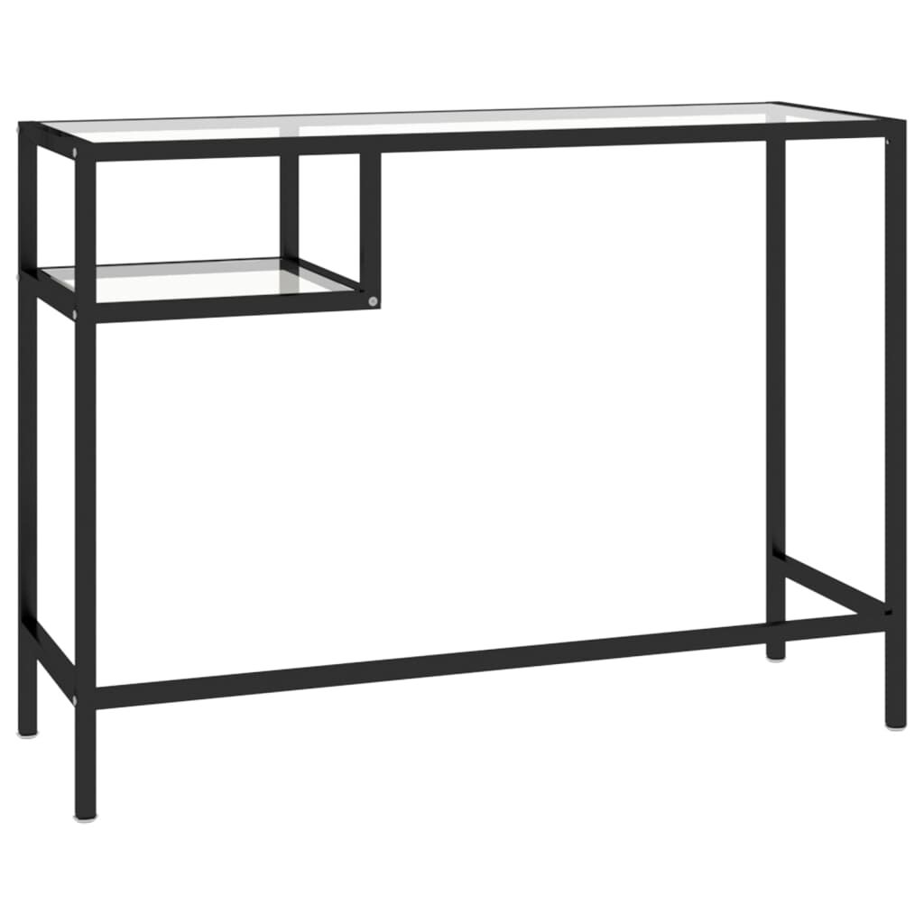 vidaXL Γραφείο Υπολογιστή Διάφανο 100 x 36 x 74 εκ. από Γυαλί