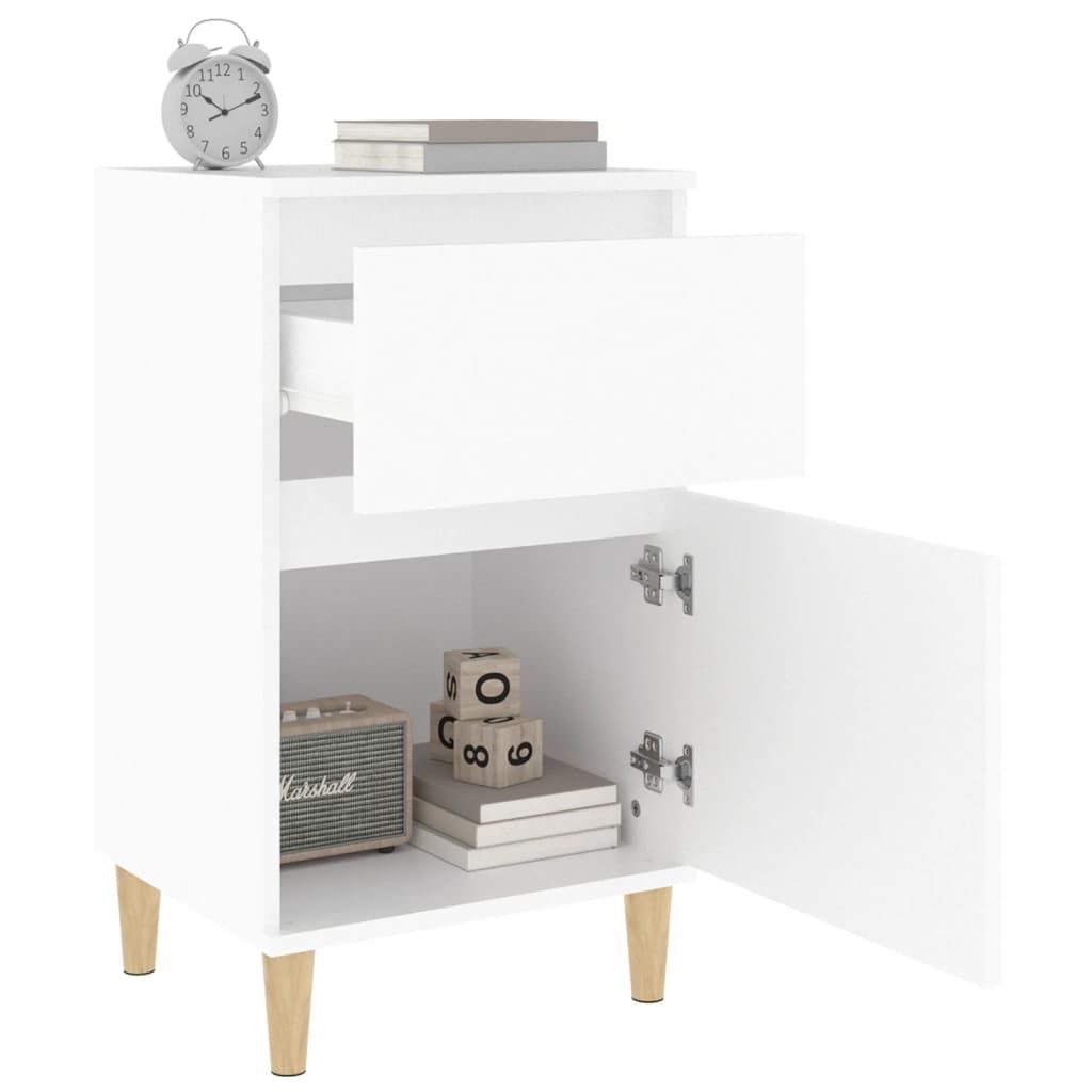 vidaXL Κομοδίνο Λευκό 40 x 35 x 70 εκ.