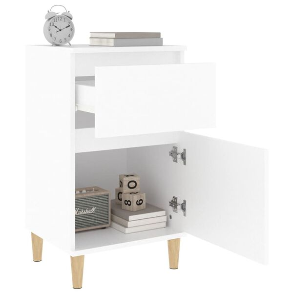 vidaXL Κομοδίνο Λευκό 40 x 35 x 70 εκ.