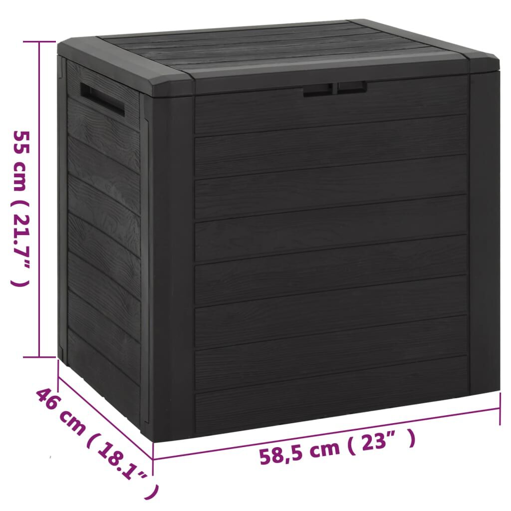 vidaXL Μπαούλο Αποθήκευσης Κήπου Καφέ 58,5x46x55 εκ. απο Πολυπ/λένιο
