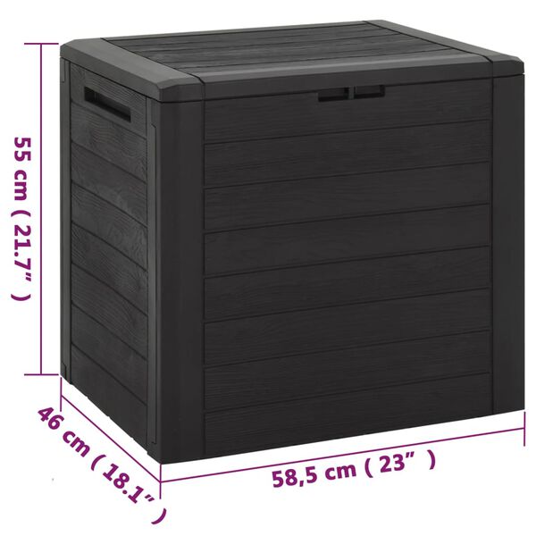 vidaXL Μπαούλο Αποθήκευσης Κήπου Καφέ 58,5x46x55 εκ. απο Πολυπ/λένιο