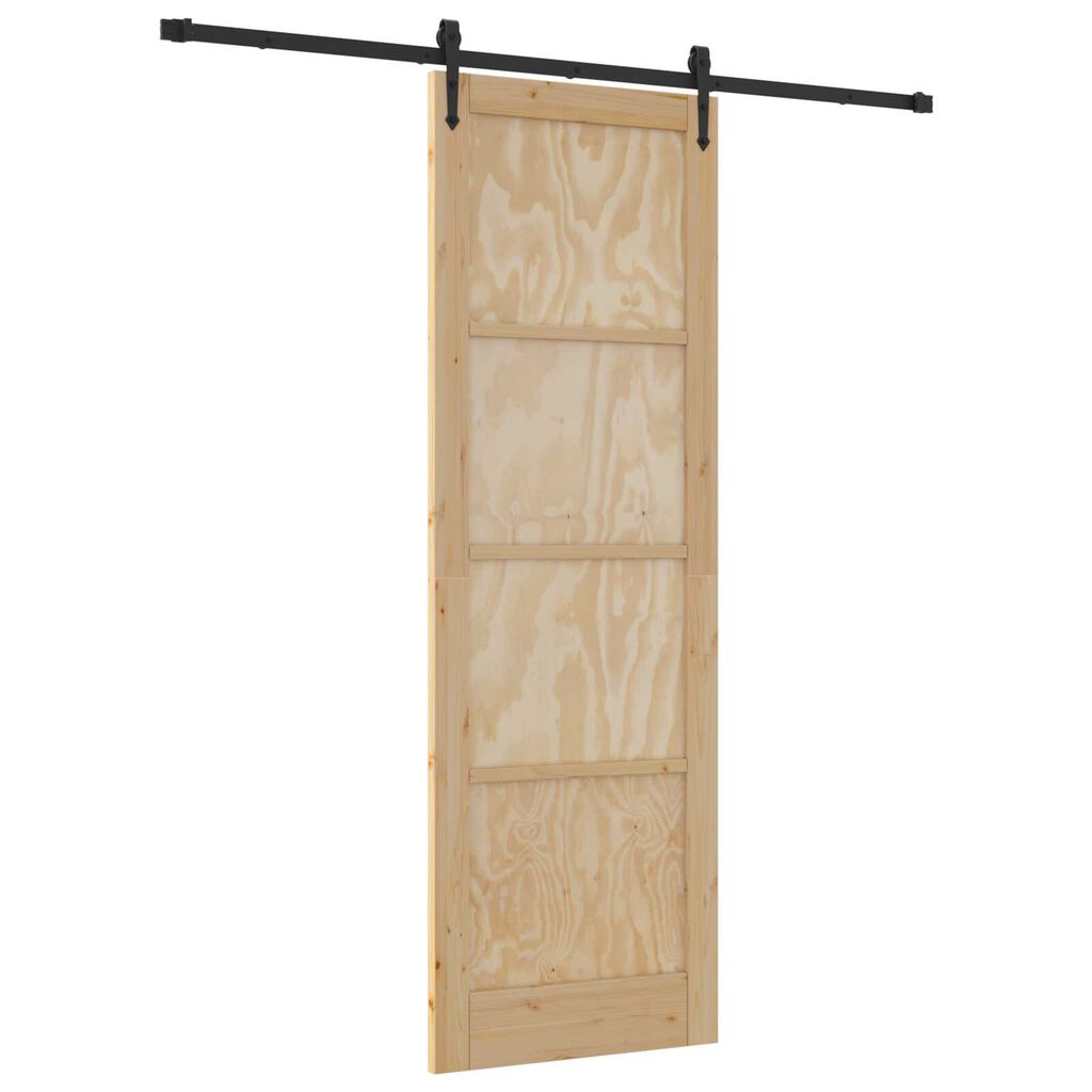 vidaXL Συρόμενη Πόρτα ORKDAL Καφέ 78 x 232 cm Μασίφ ξύλο πεύκου