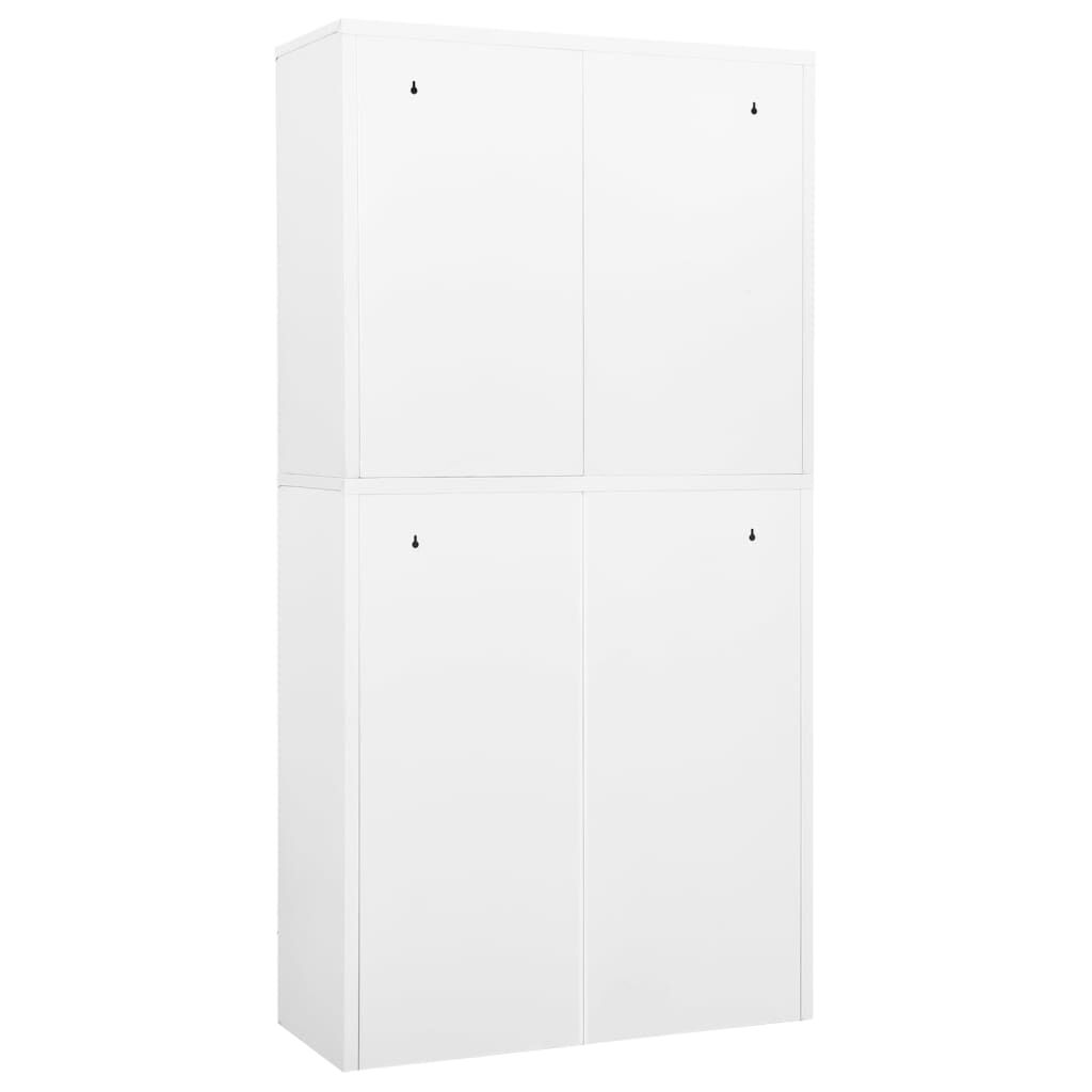 vidaXL Ντουλάπα Γραφείου Λευκή 90 x 40 x 180 εκ. Ατσάλινη