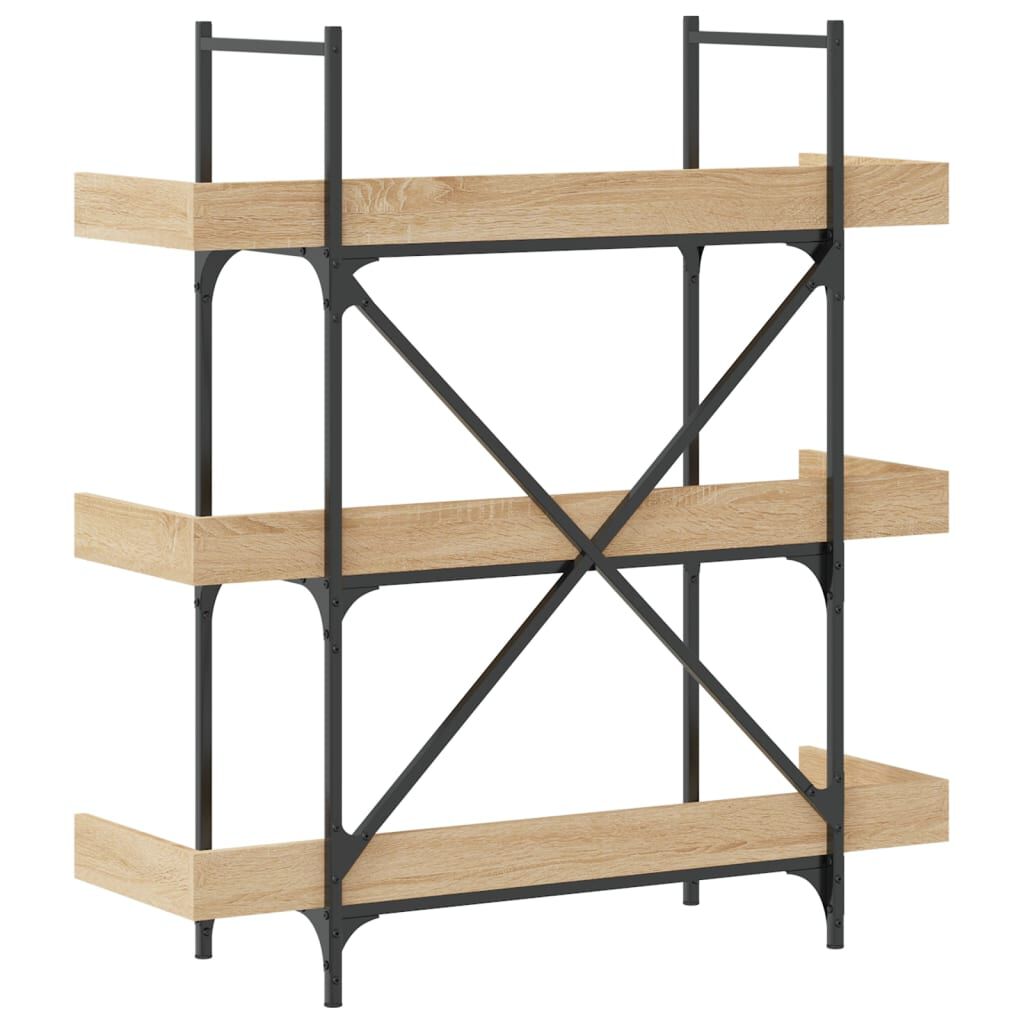 vidaXL Βιβλιοθήκη 3 Επιπέδων Sonoma Δρυς 100x33x108,5εκ. Επεξεργ. Ξύλο