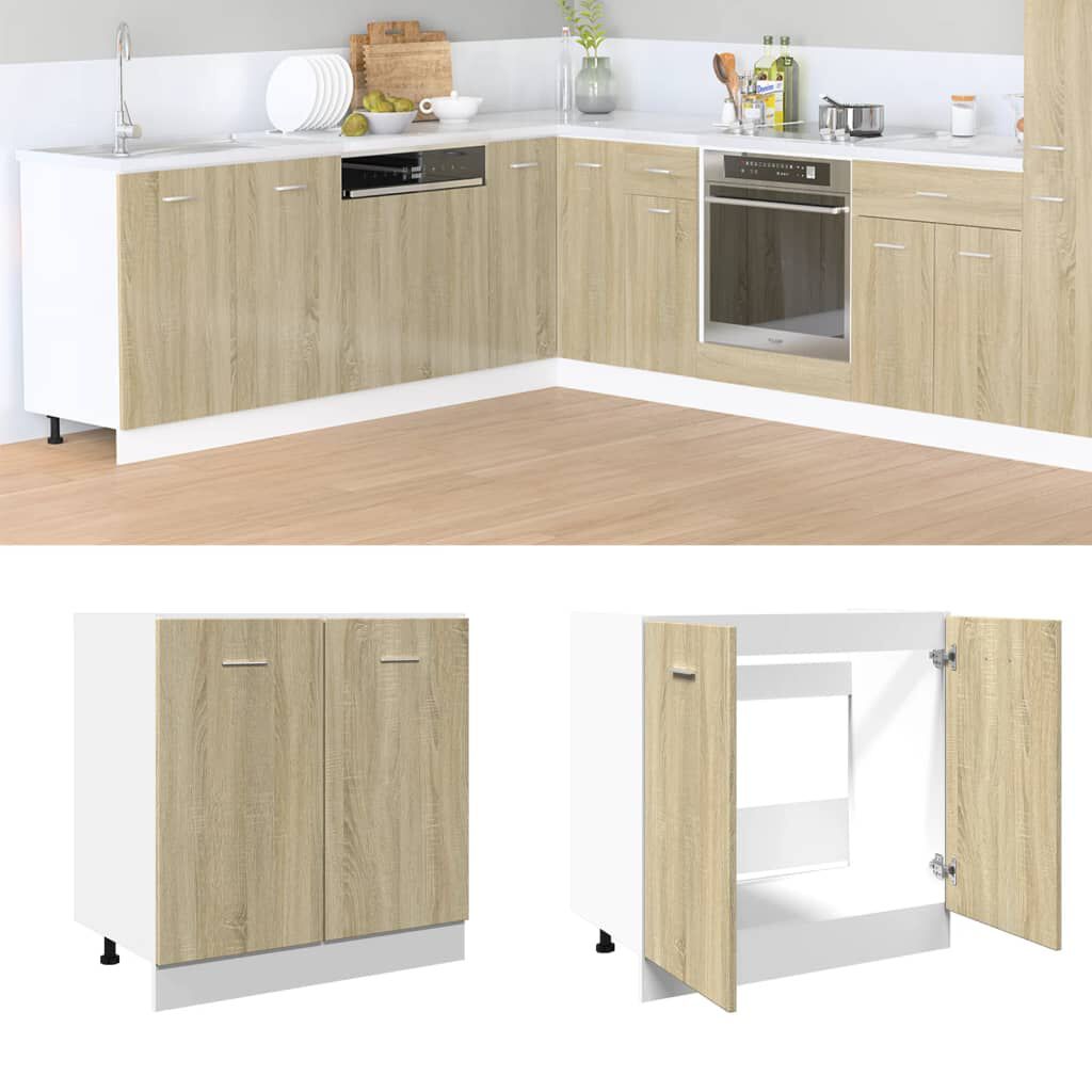 vidaXL Κάτω Ντουλάπι Lyon Sonoma Δρυς 80 x 46 x 81,5 εκ. Επεξ. Ξύλο