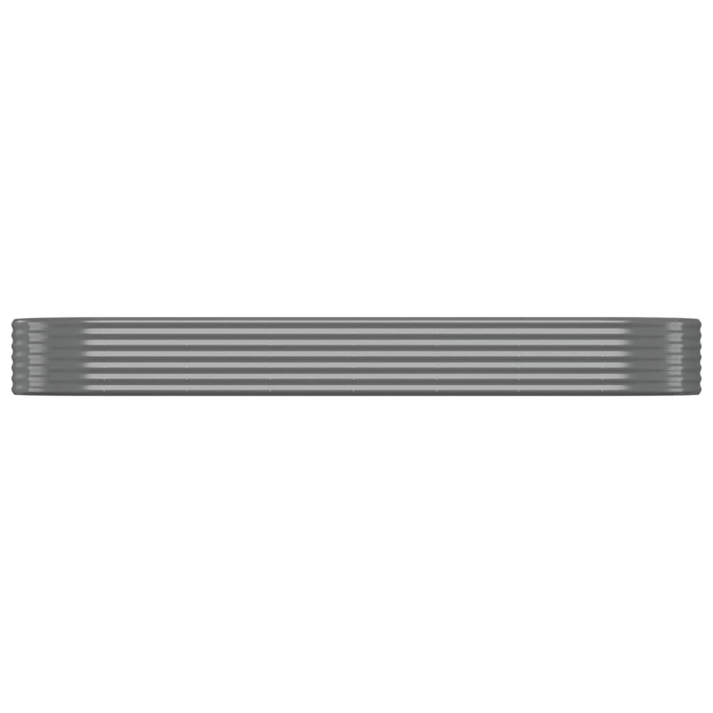 vidaXL Ζαρντινιέρα Γκρι 322x100x36 εκ. Ατσάλι με Ηλεκτρ. Βαφή Πούδρας